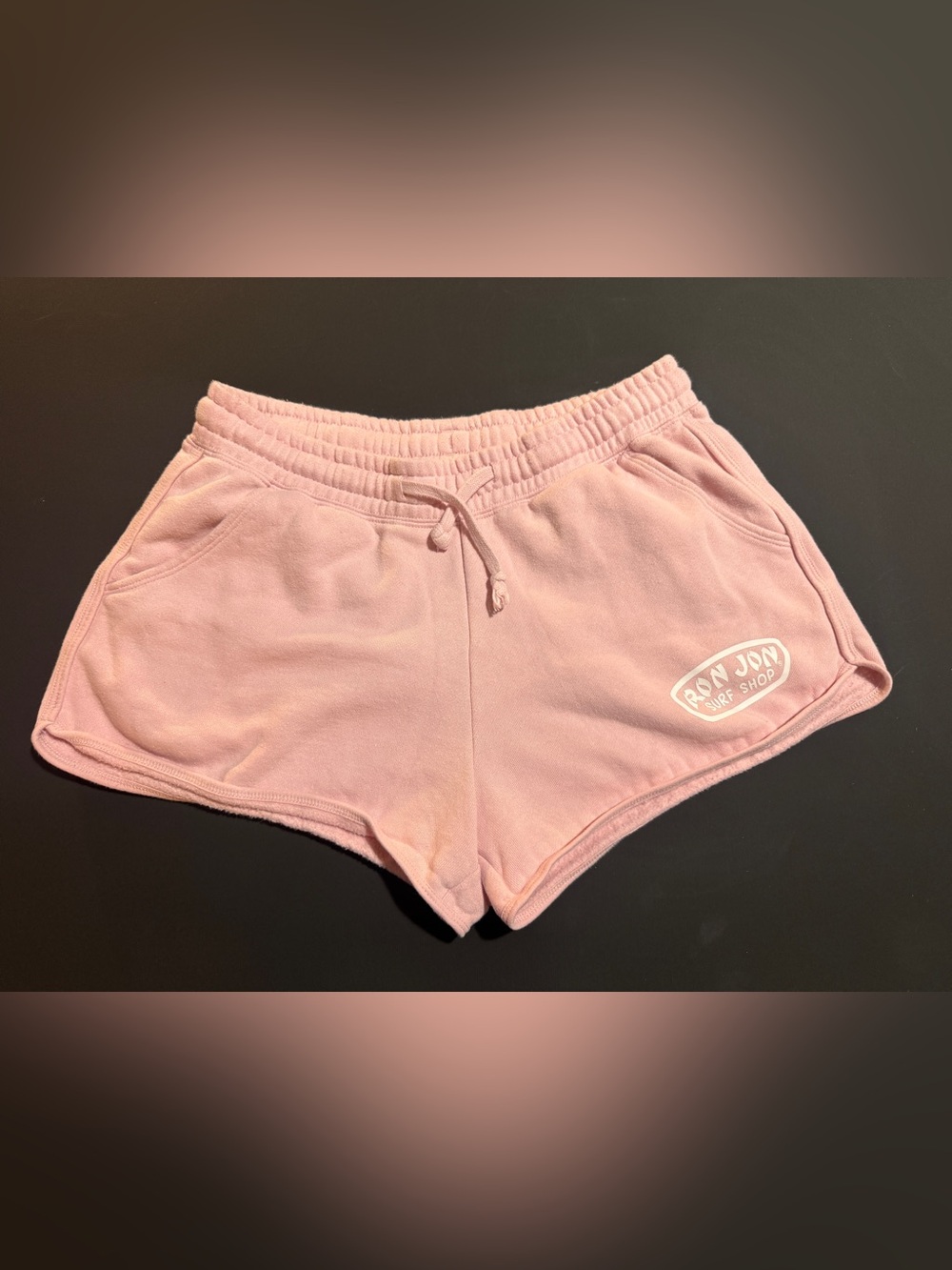 Ron Jon Surf Shop Baby Pink Lounge Sweat Shorts Y2K Beach Cozy Size M